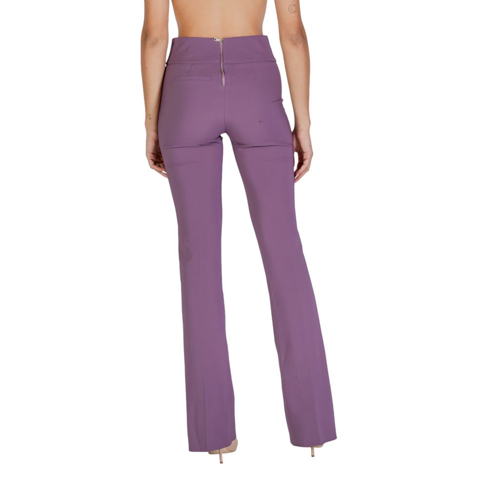 Purple Polyester Pant Sandro Ferrone