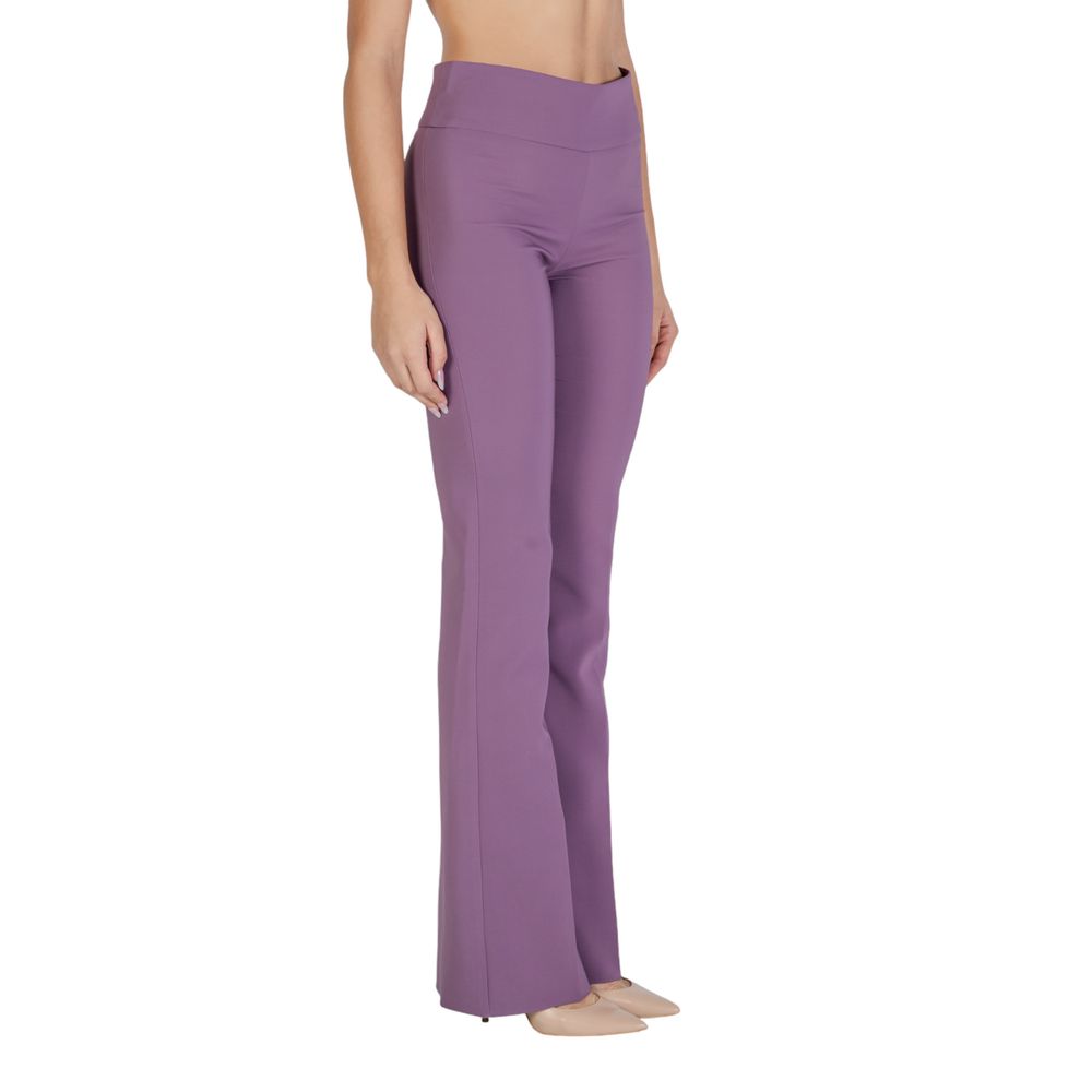 Purple Polyester Pant Sandro Ferrone