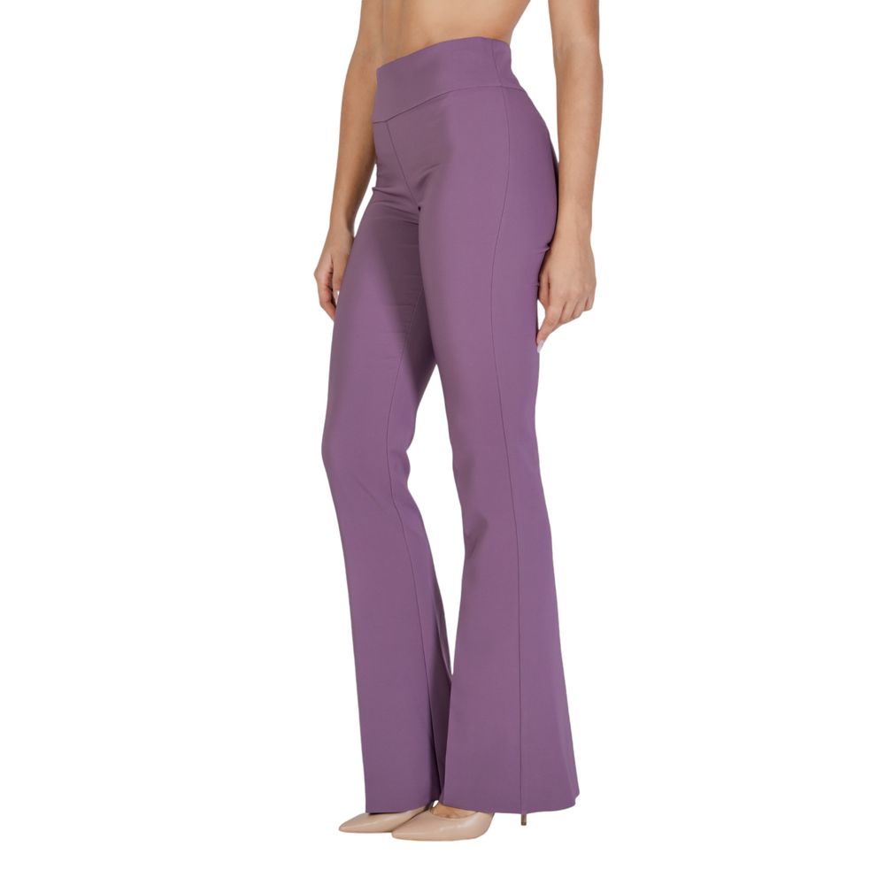 Purple Polyester Pant Sandro Ferrone