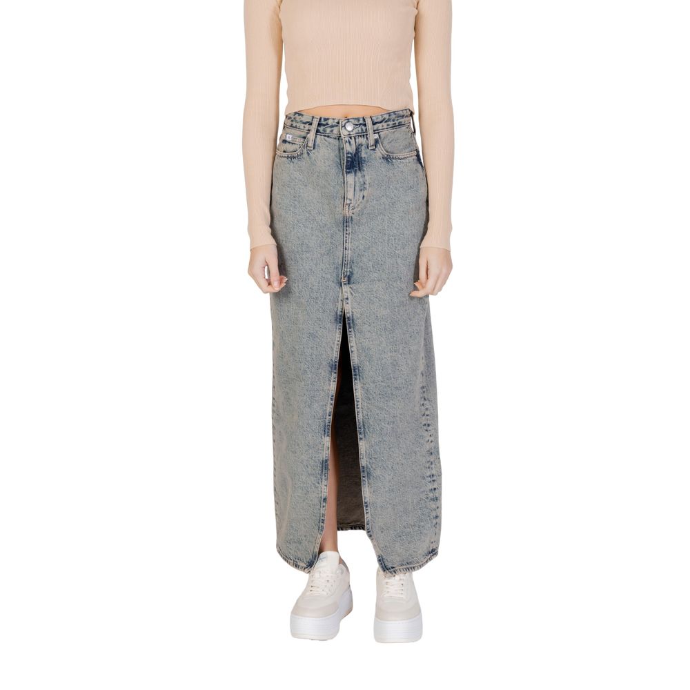 Blue Cotton Skirt Calvin Klein Jeans