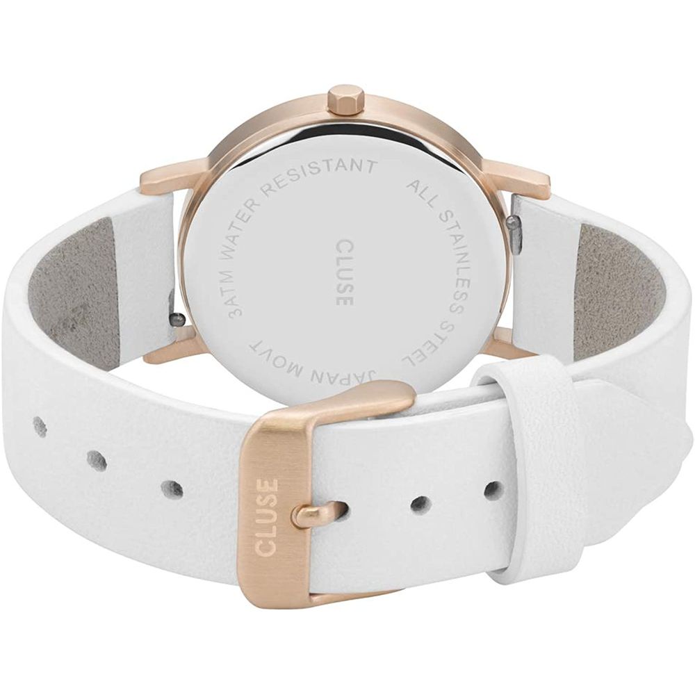 White Leather Watch Cluse