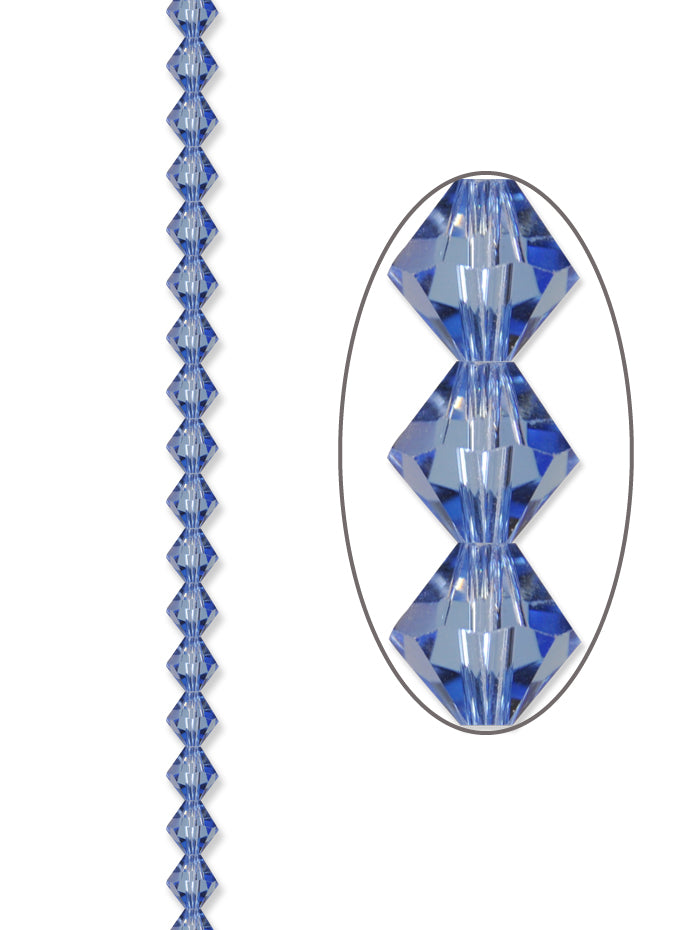 Sapphire Blue Bicone Crystal Beads beads shopella