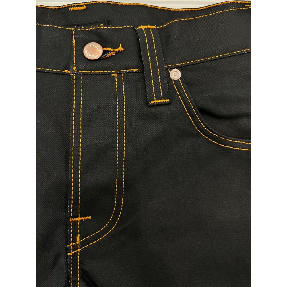 Black Cotton Men's Jean Nudie Jeans