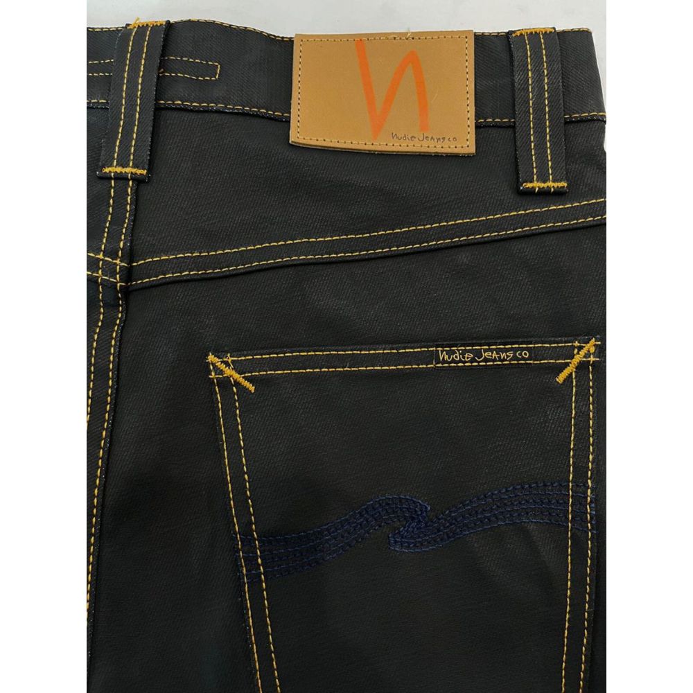 Black Cotton Men's Jean Nudie Jeans
