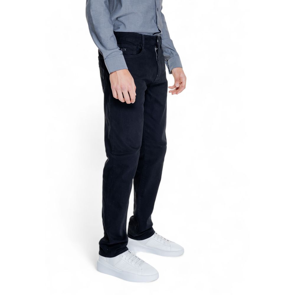 Black Cotton Skinny Pant Armani Exchange