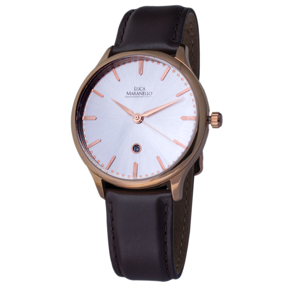 Brown Leather Watch Luca Maranello
