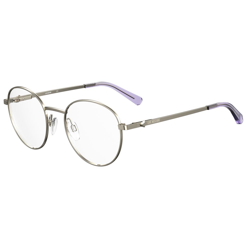 Purple Metal Frames Love Moschino