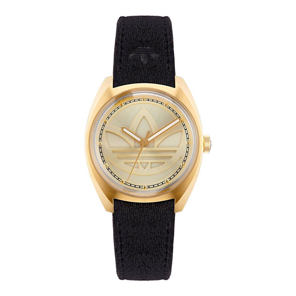 Black Leather Watch Adidas