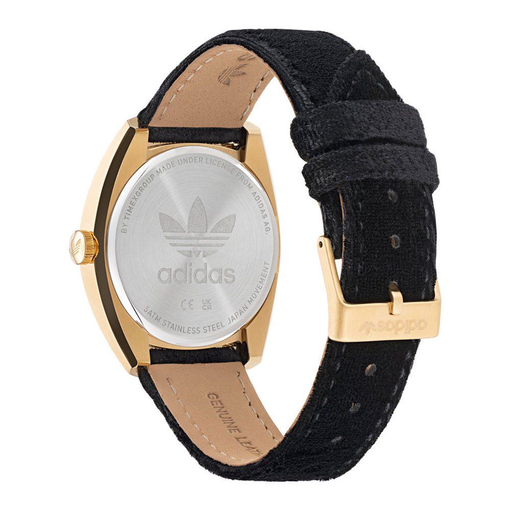 Black Leather Watch Adidas