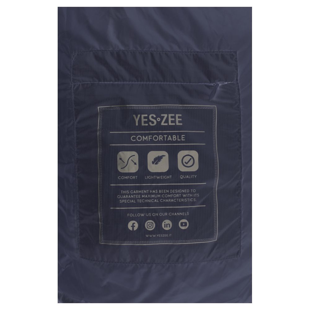 Blue Nylon Sleveless Jacket Yes Zee