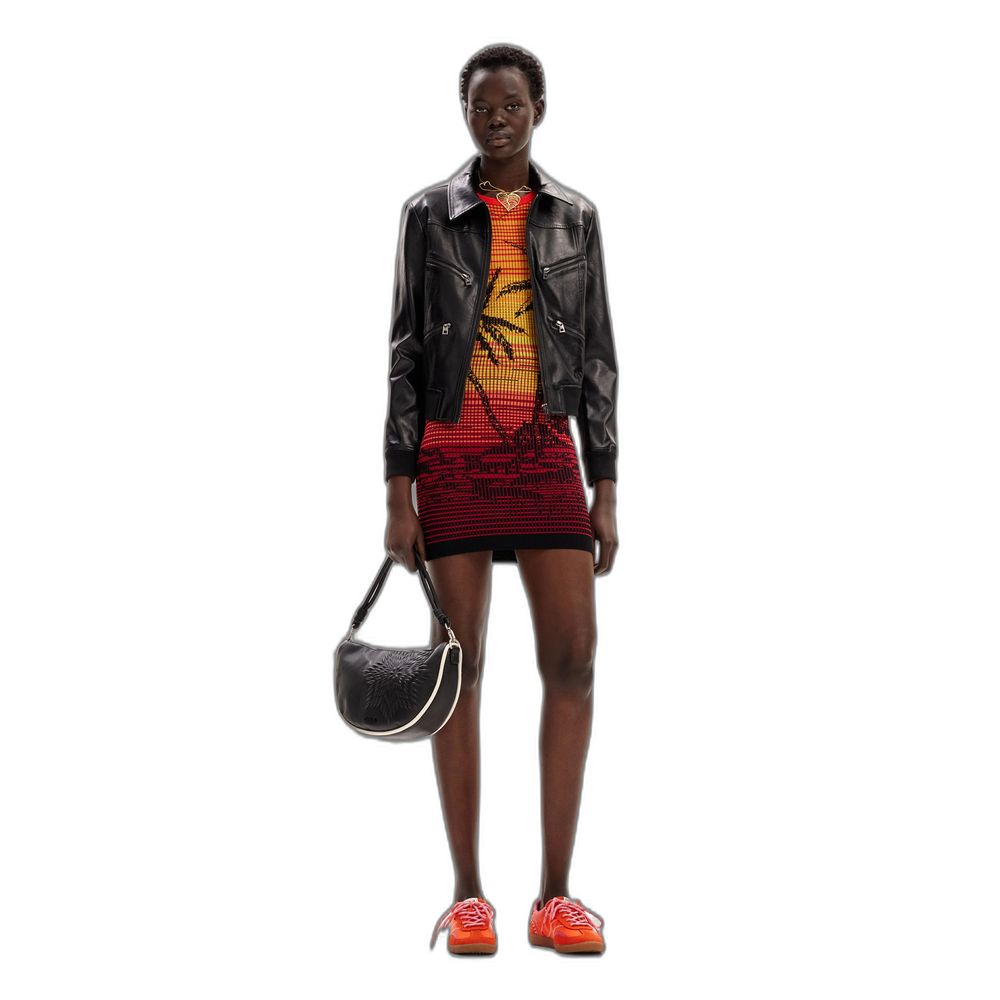 Red Viscose Midi Desigual