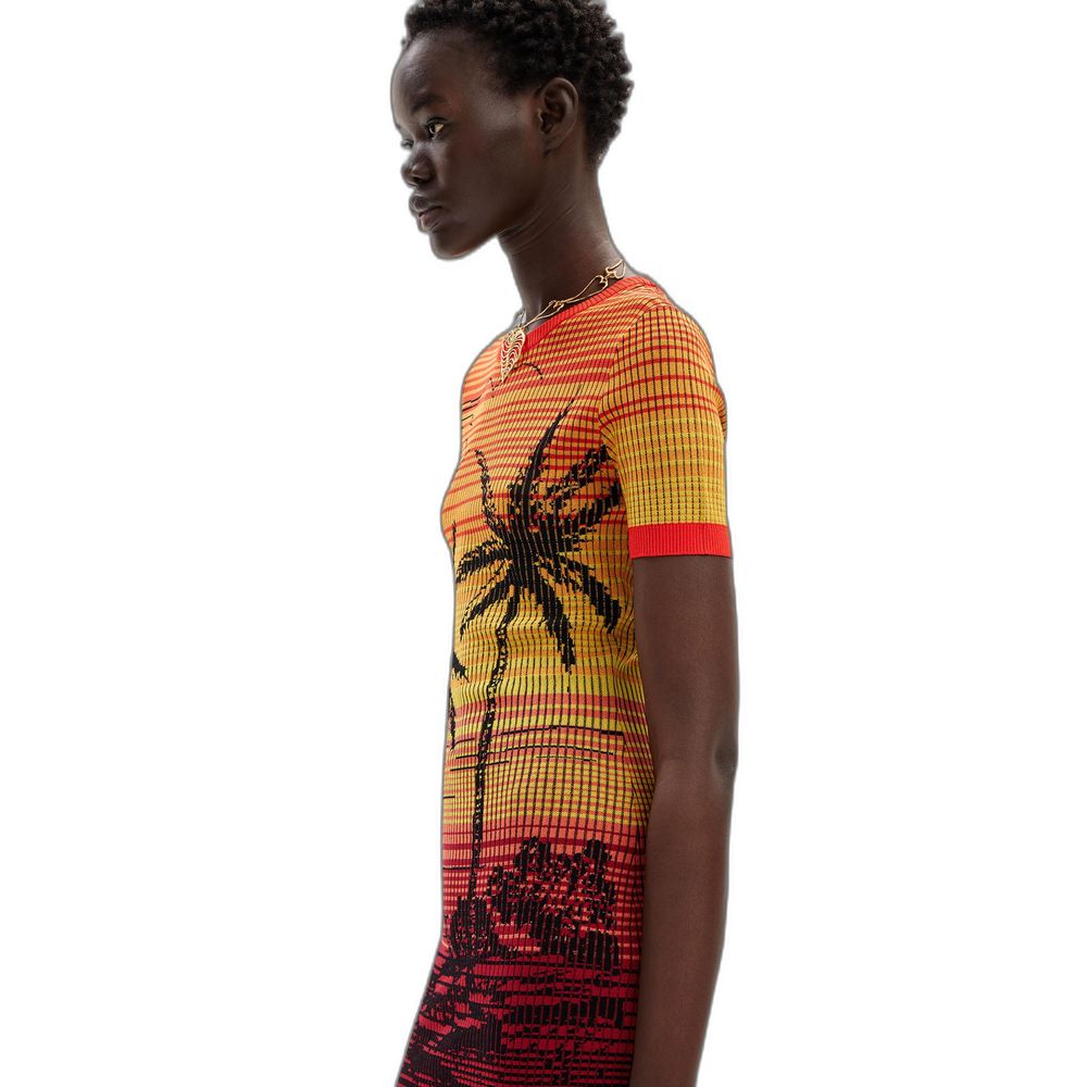 Red Viscose Midi Desigual
