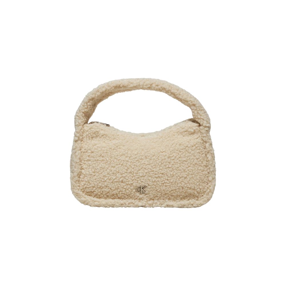 Cream Recycled Polyester Handbag Calvin Klein Jeans