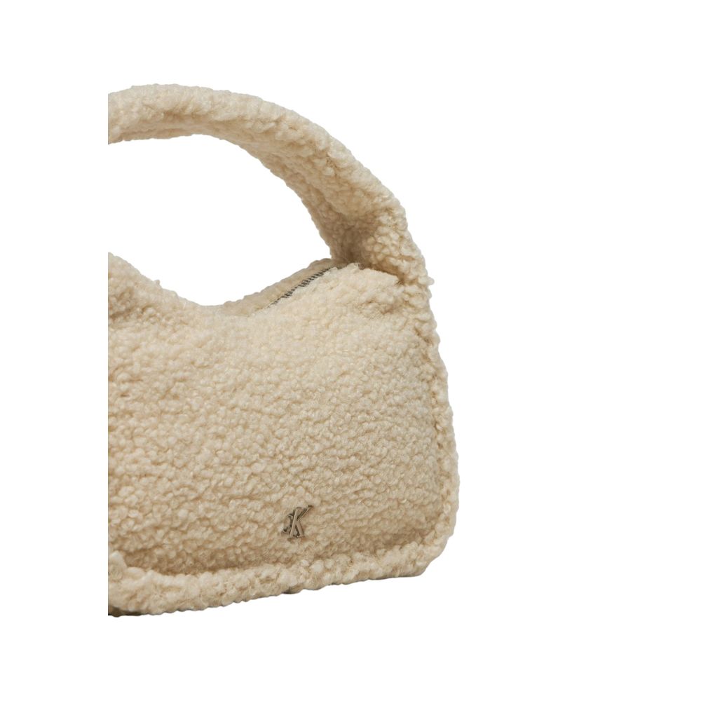 Cream Recycled Polyester Handbag Calvin Klein Jeans