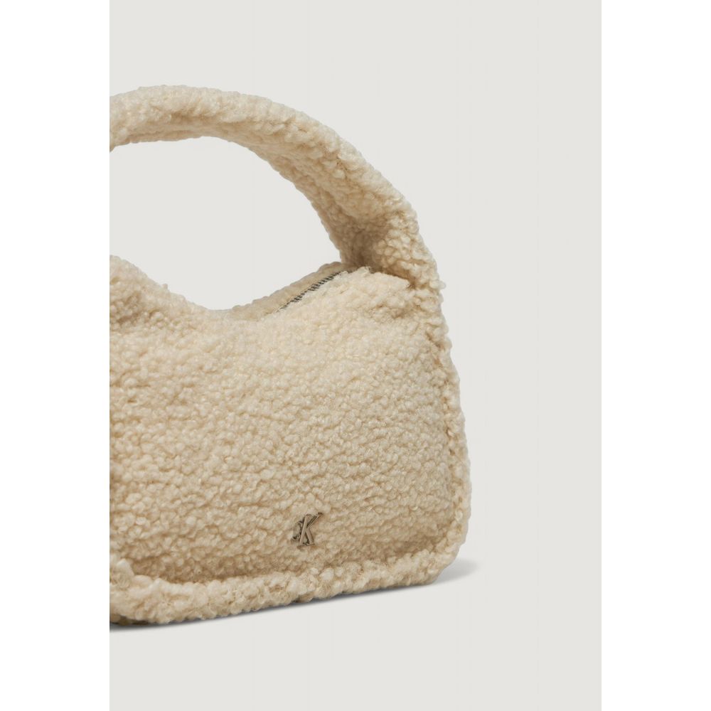 Cream Recycled Polyester Handbag Calvin Klein Jeans