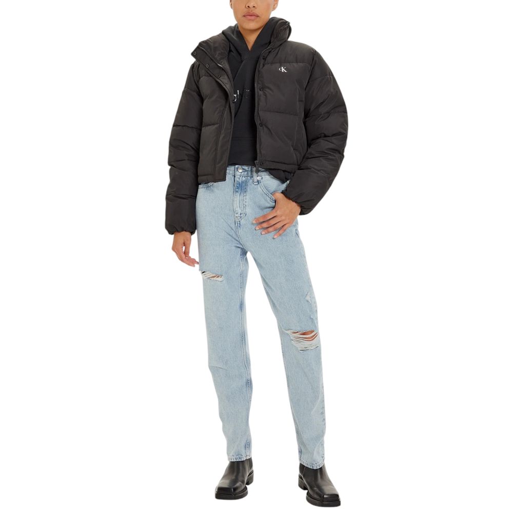 Black Polyester Jackets & Coat Calvin Klein Jeans