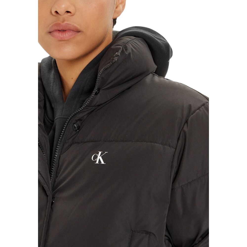 Black Polyester Jackets & Coat Calvin Klein Jeans