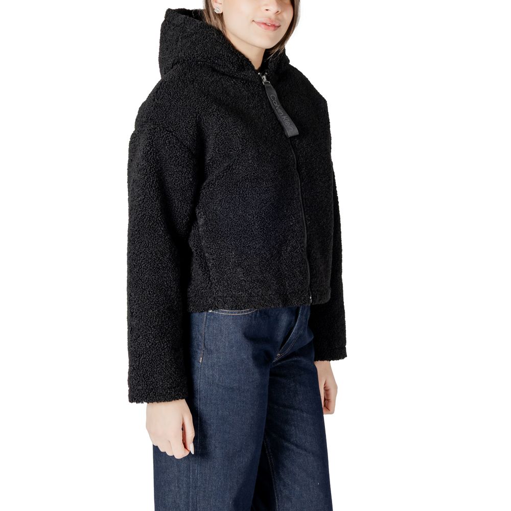 Black Polyester Coat Calvin Klein Jeans