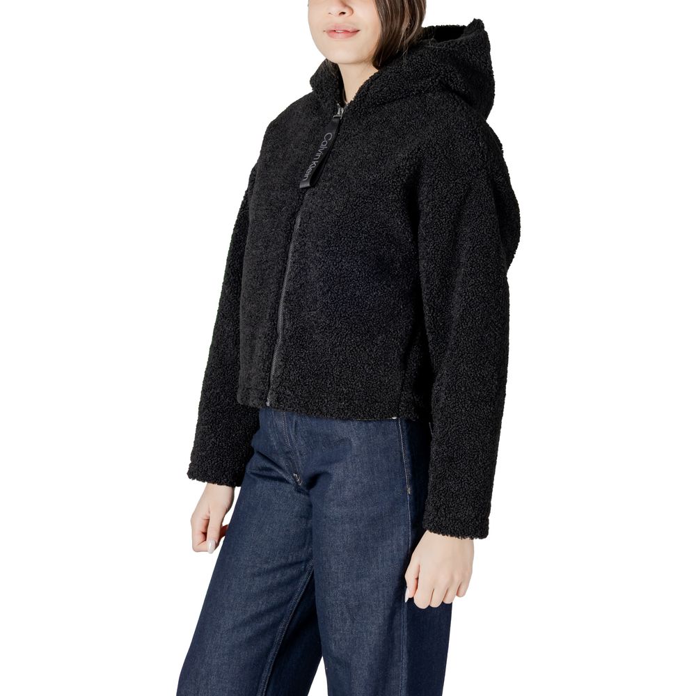Black Polyester Coat Calvin Klein Jeans