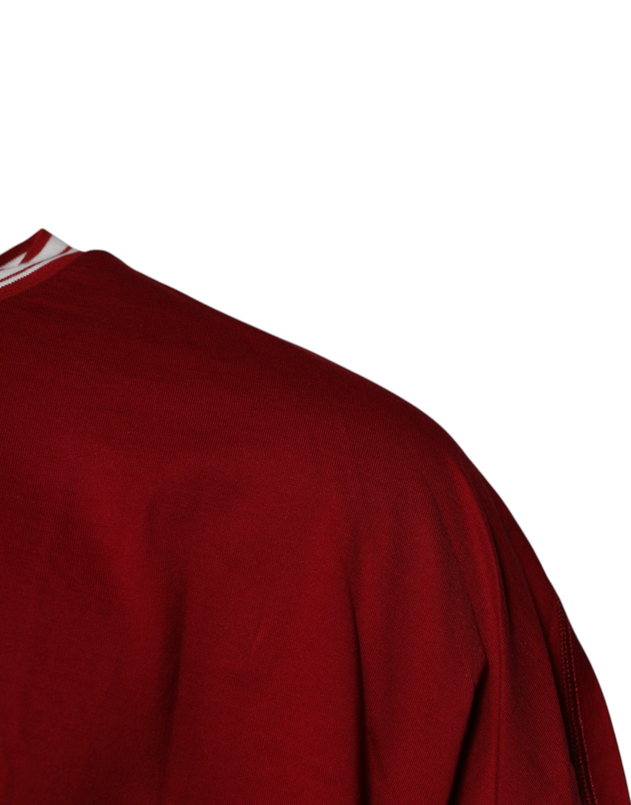 Red Logo Crown Cotton Crew Neck T-shirt Dolce & Gabbana
