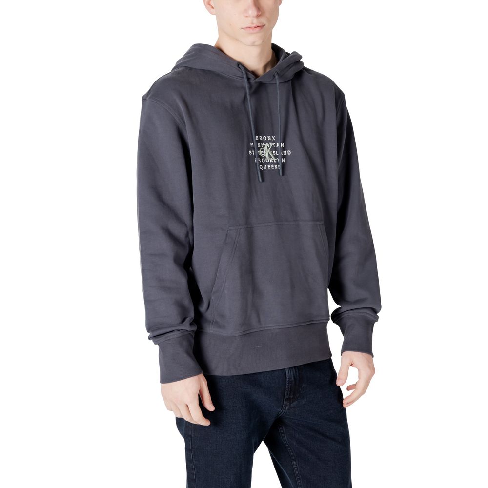 Gray Cotton Hoody Calvin Klein Jeans