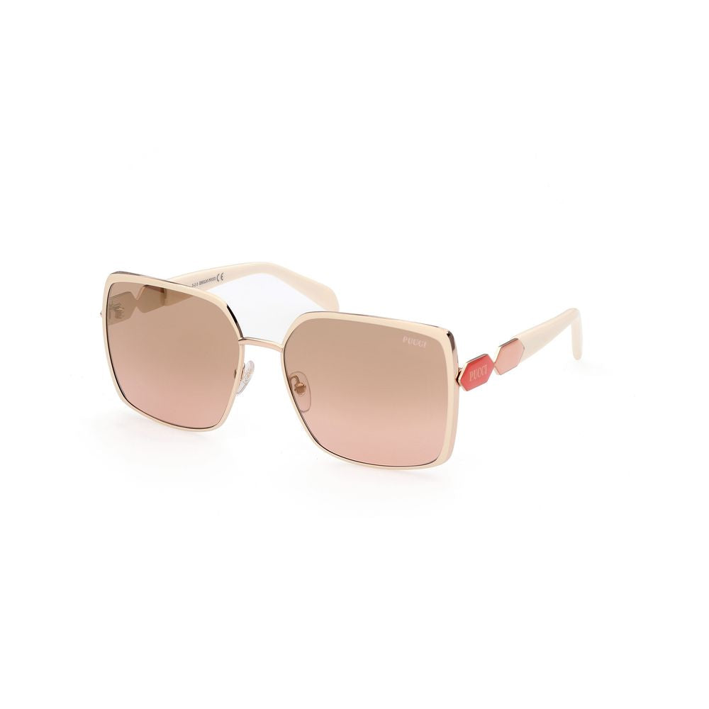 White Metal Sunglasses Emilio Pucci