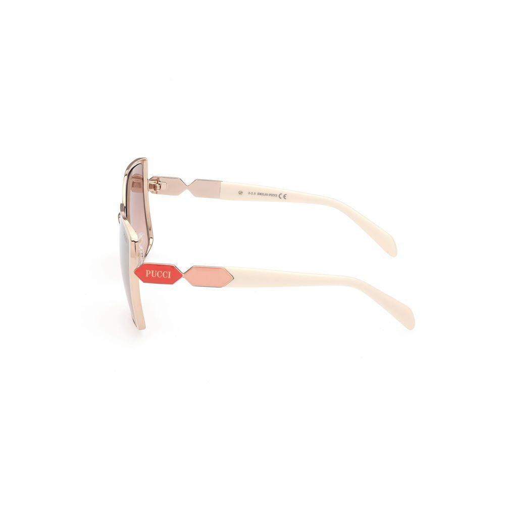 White Metal Sunglasses Emilio Pucci