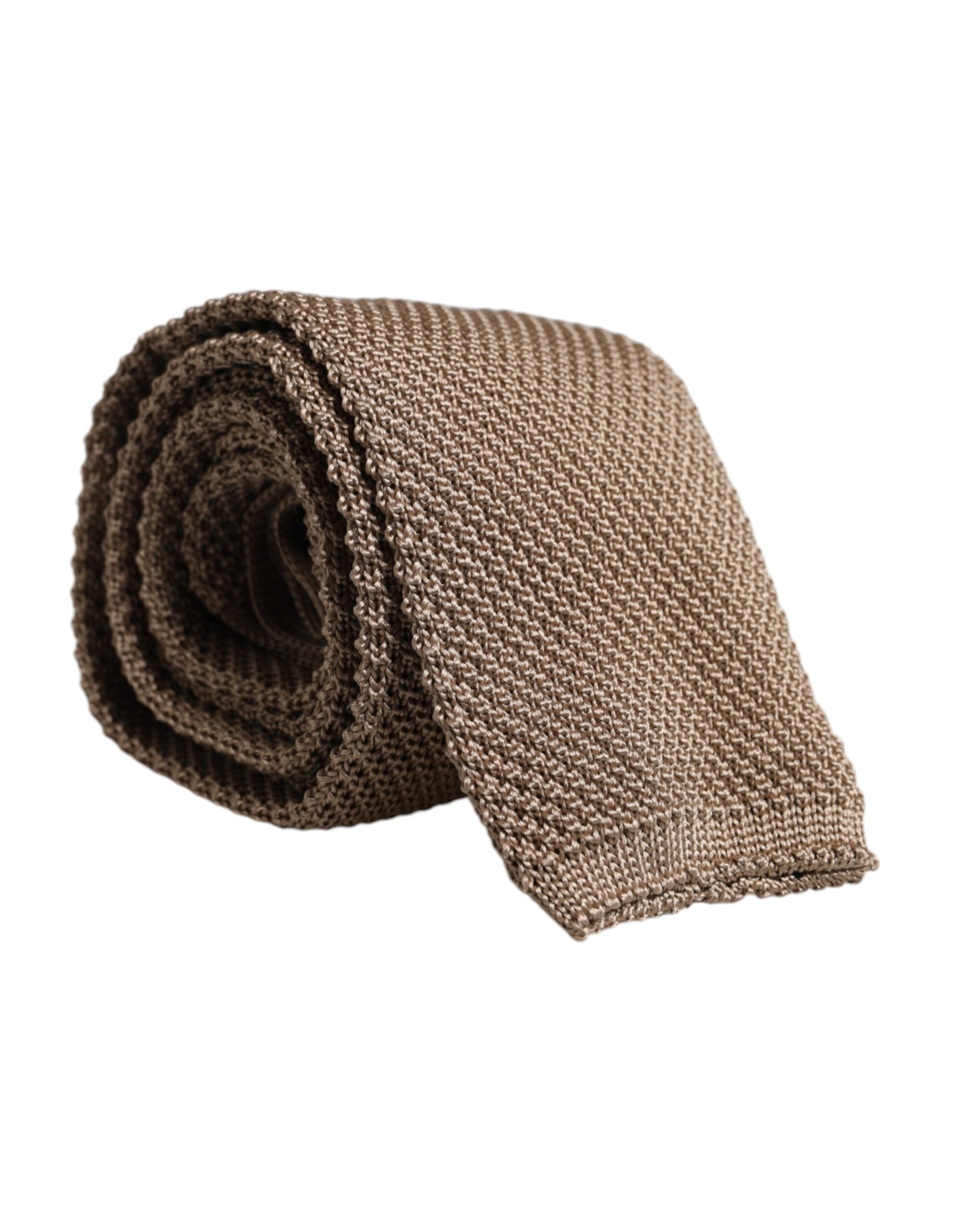 Brown Silk Adjustable Necktie Tie Dolce & Gabbana