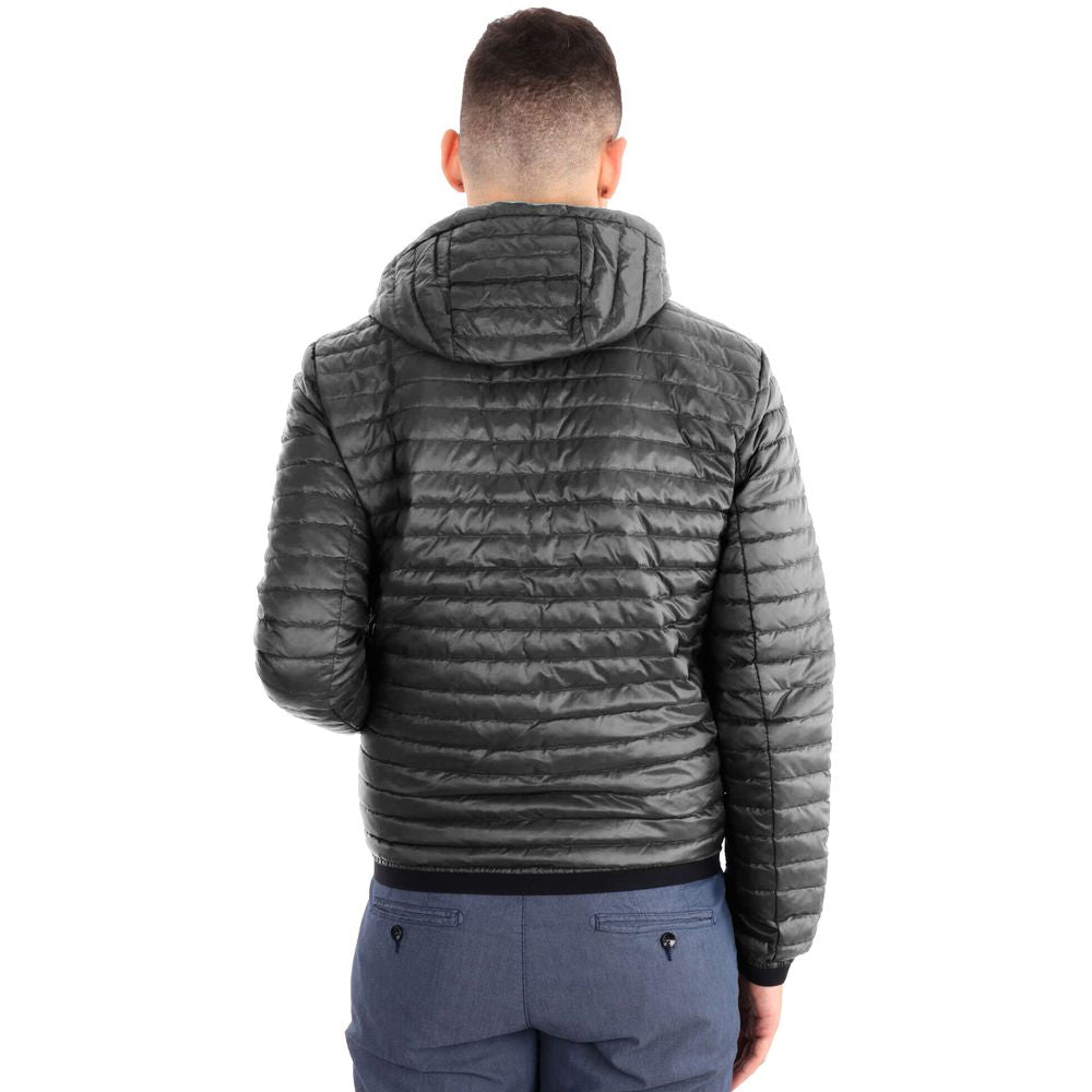Gray Nylon Men Jacket Refrigiwear