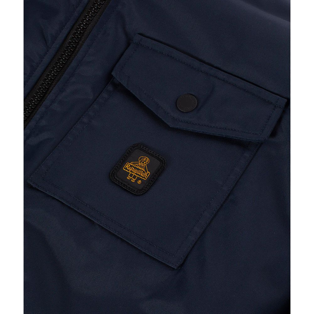 Blue Polyamide Men's Jacket Refrigiwear