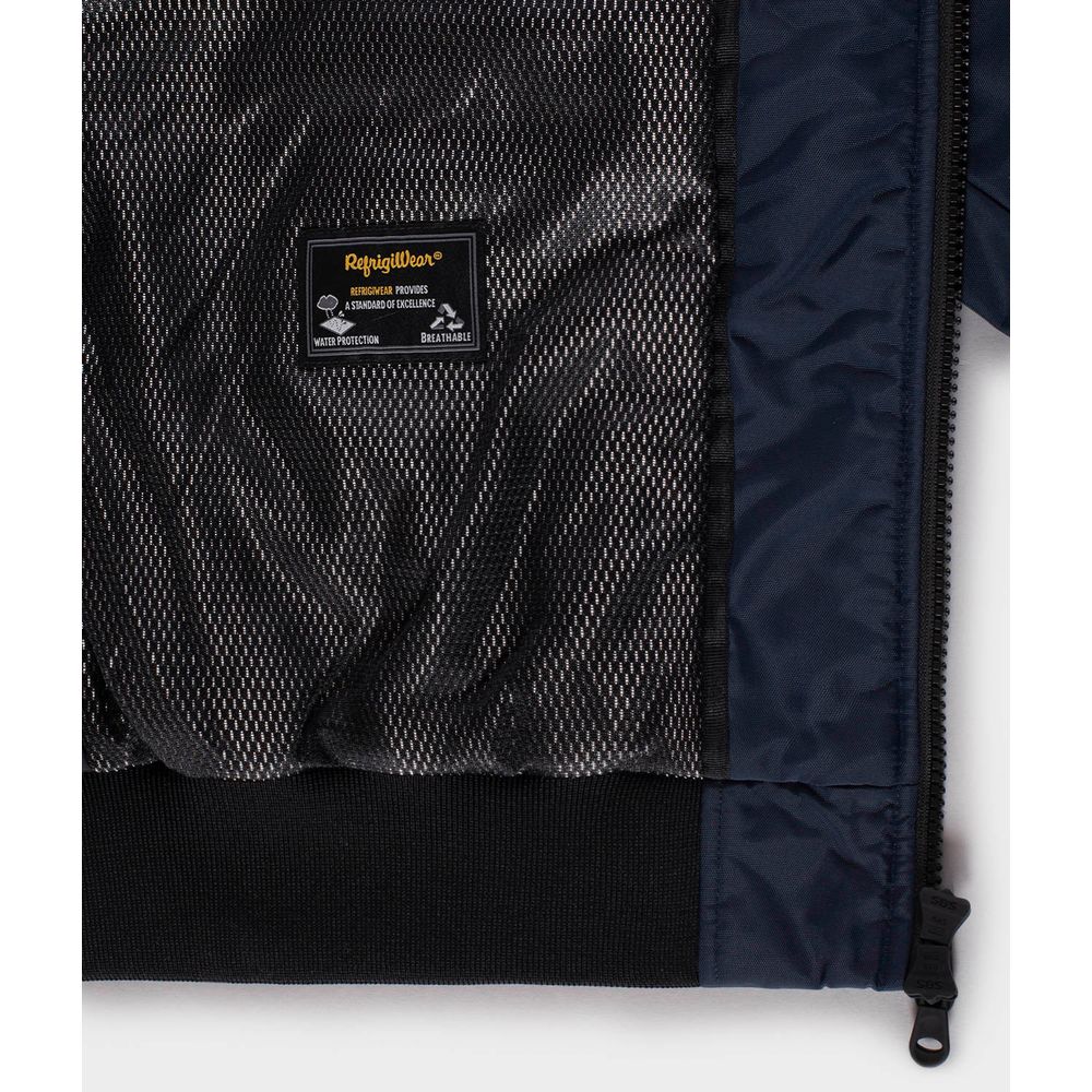 Blue Polyamide Men's Jacket Refrigiwear