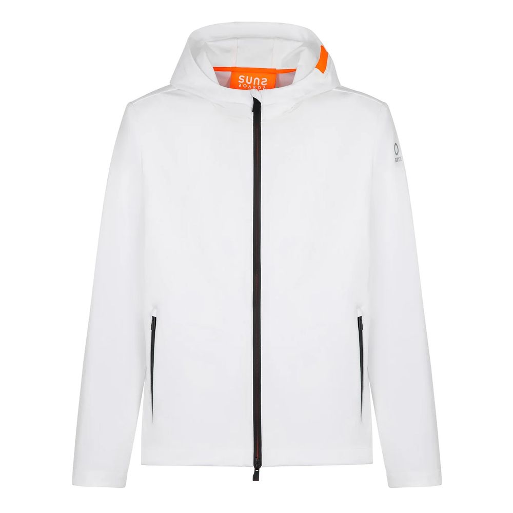 White Polyester Men's Jacket Suns