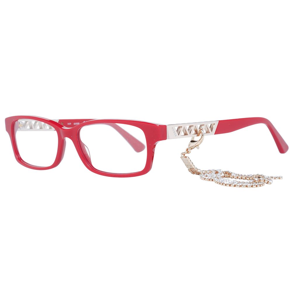 Red Women Glasses Frame Guess