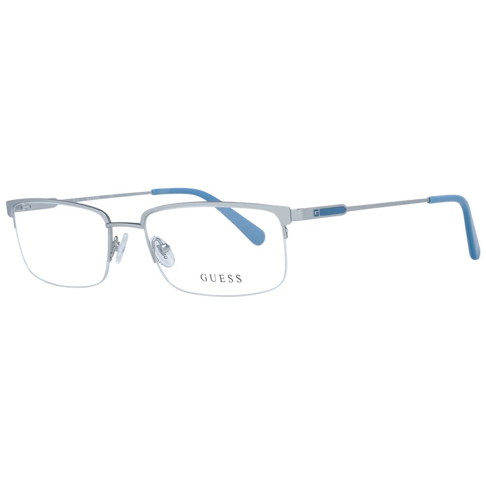 Silver Men Glasses Frame Guess