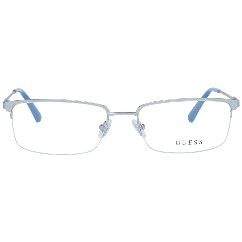 Silver Men Glasses Frame Guess