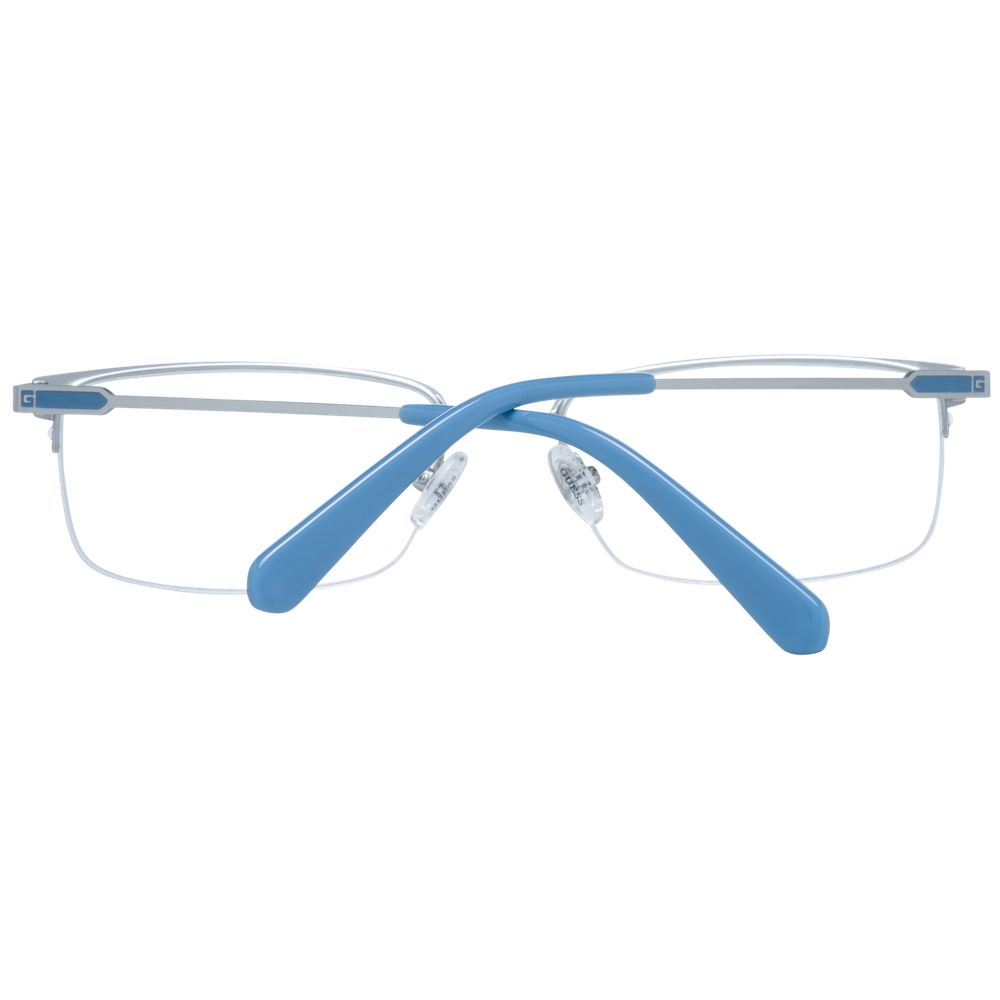Silver Men Glasses Frame Guess