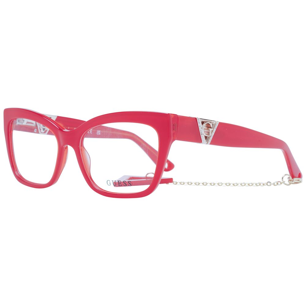 Red Women Glasses Frame Guess