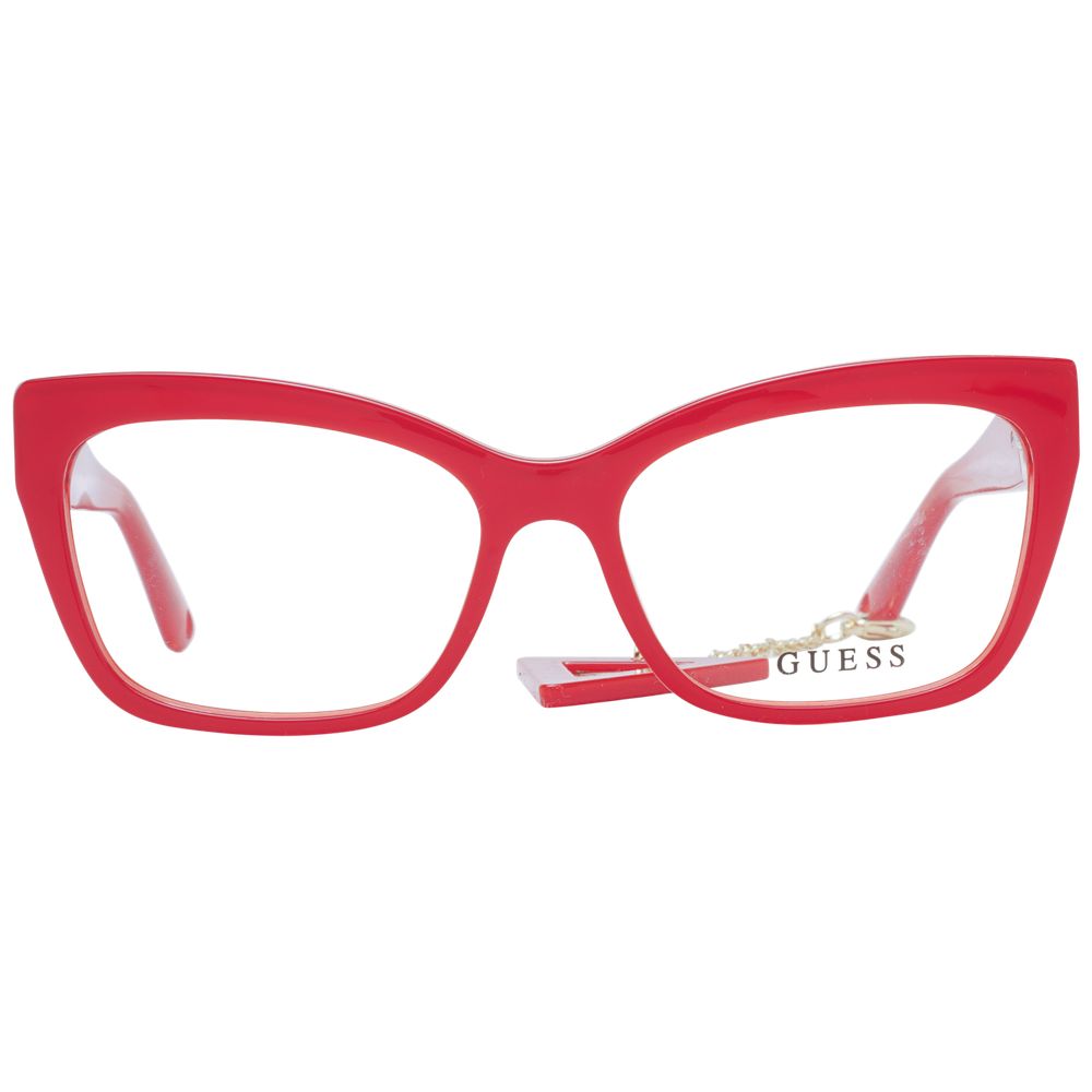 Red Women Glasses Frame Guess