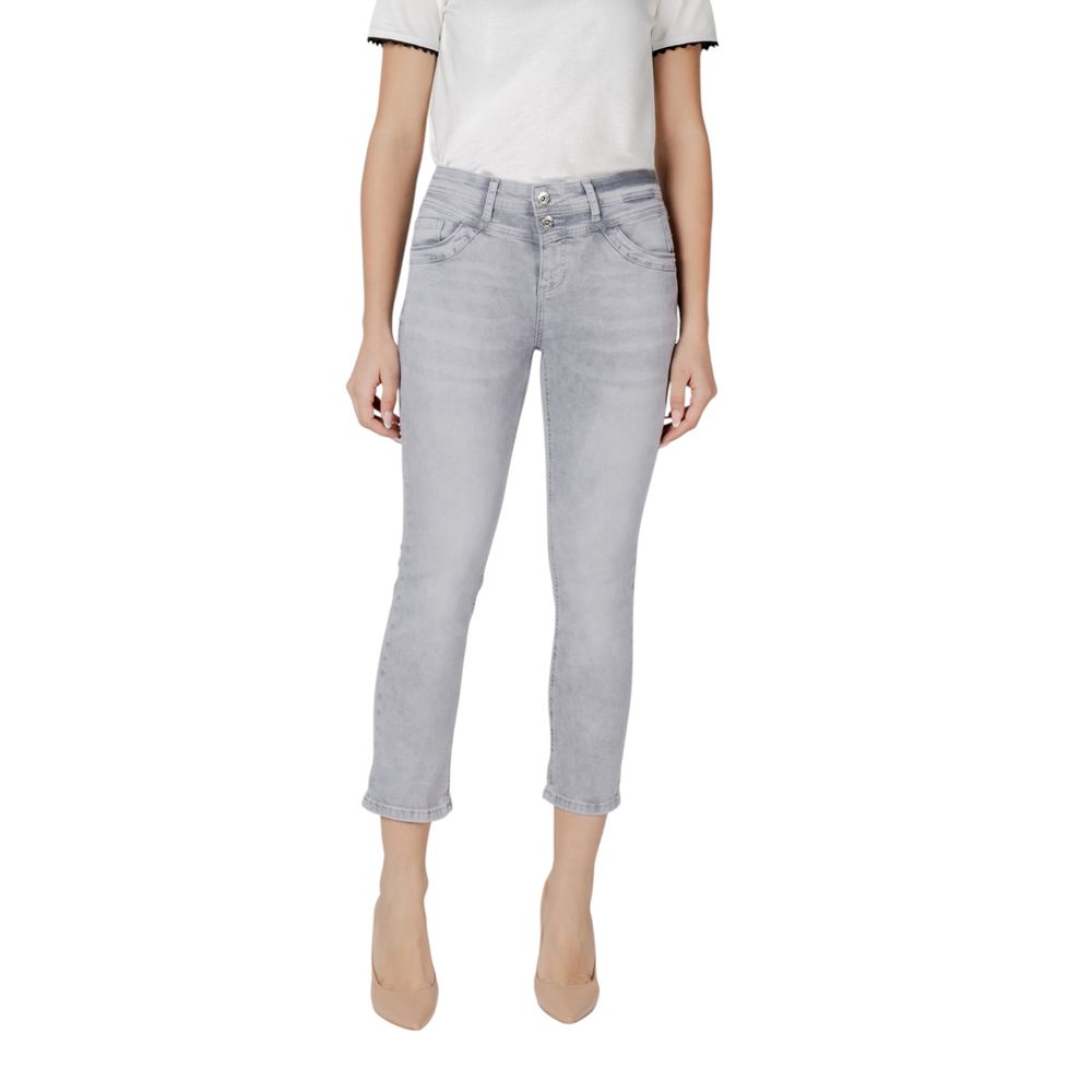 Gray Cotton Slim Fit Jean Street One