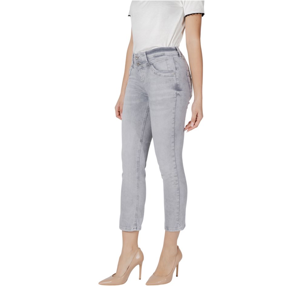 Gray Cotton Slim Fit Jean Street One