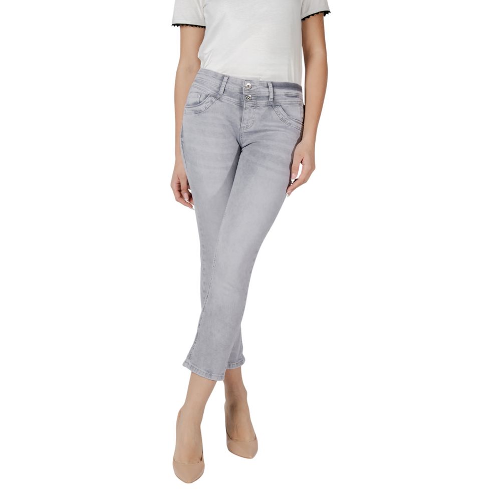 Gray Cotton Slim Fit Jean Street One