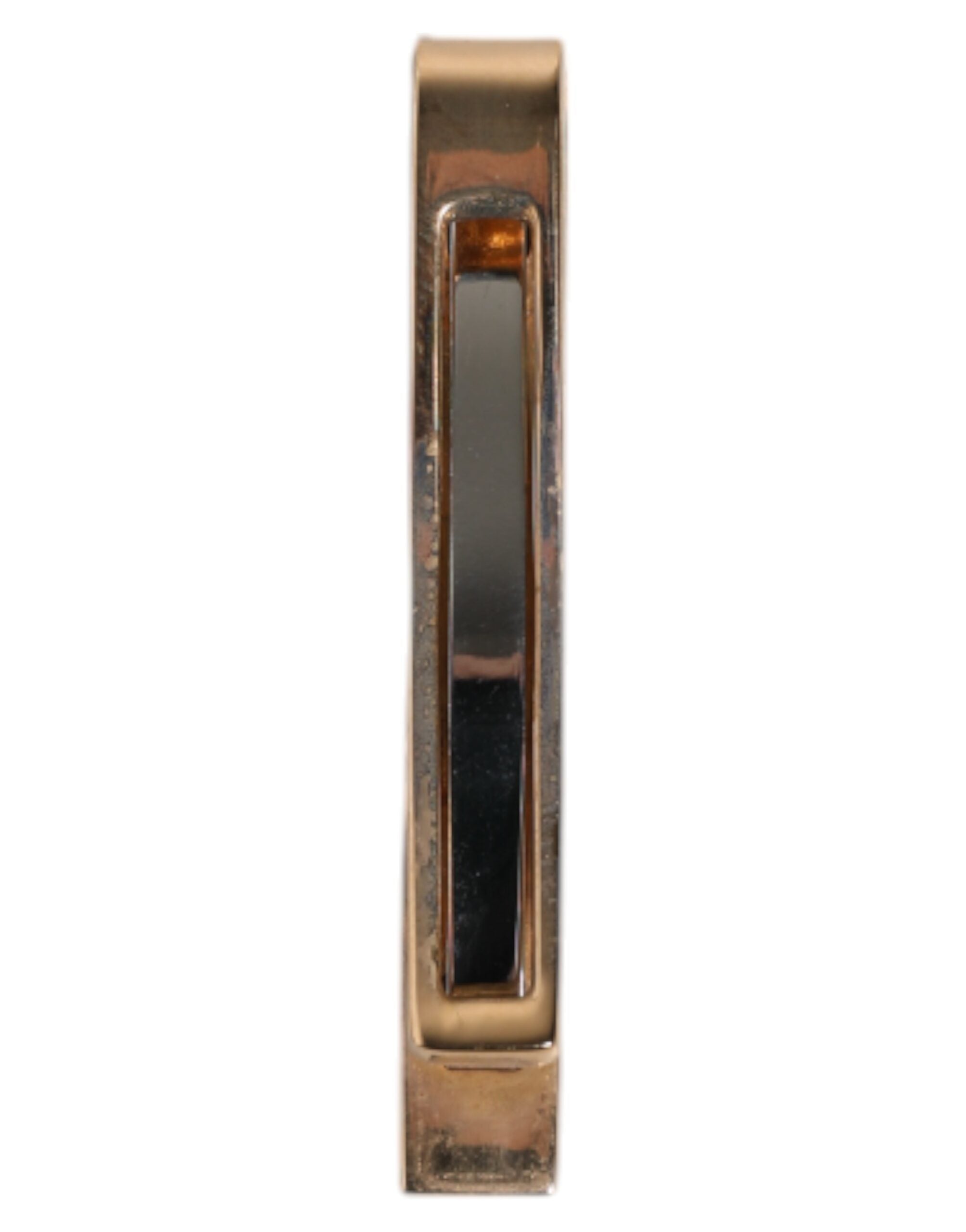 Gold Tone Brass Logo Branded Tie Clip Bar Dolce & Gabbana