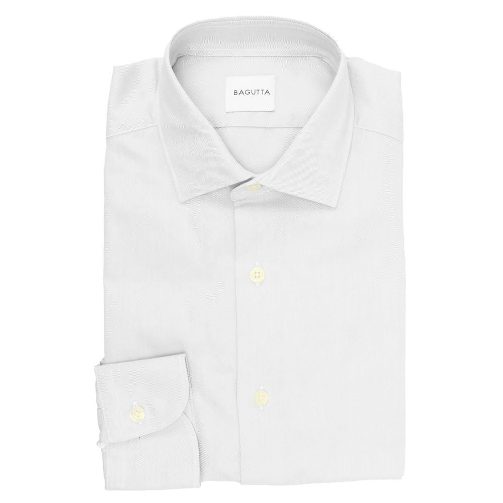 White Cotton Men Shirt Bagutta