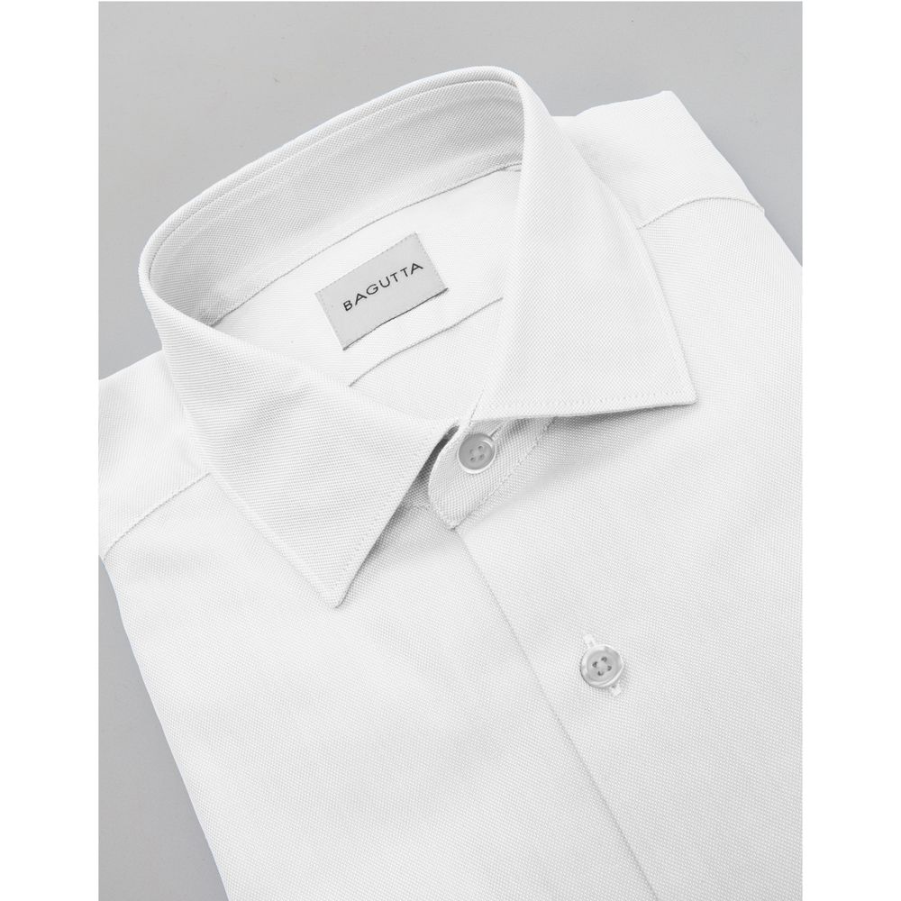 White Cotton Men Shirt Bagutta