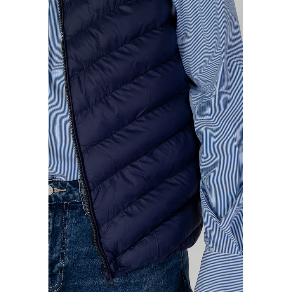 Blue Polyamide Sleveless Jacket U.S. POLO ASSN.