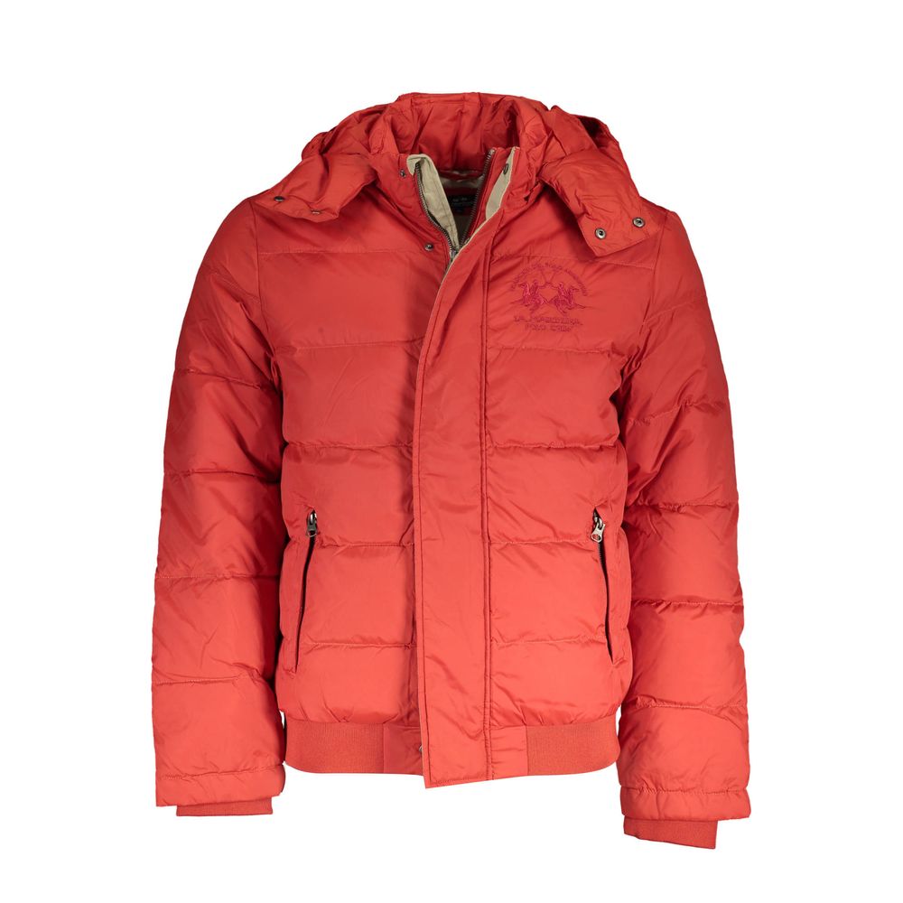 Orange Polyamide Men Jacket La Martina