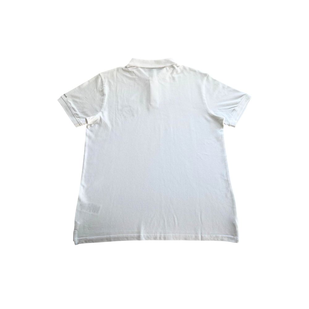 White Cotton Men Polo Shirt Trussardi Beachwear
