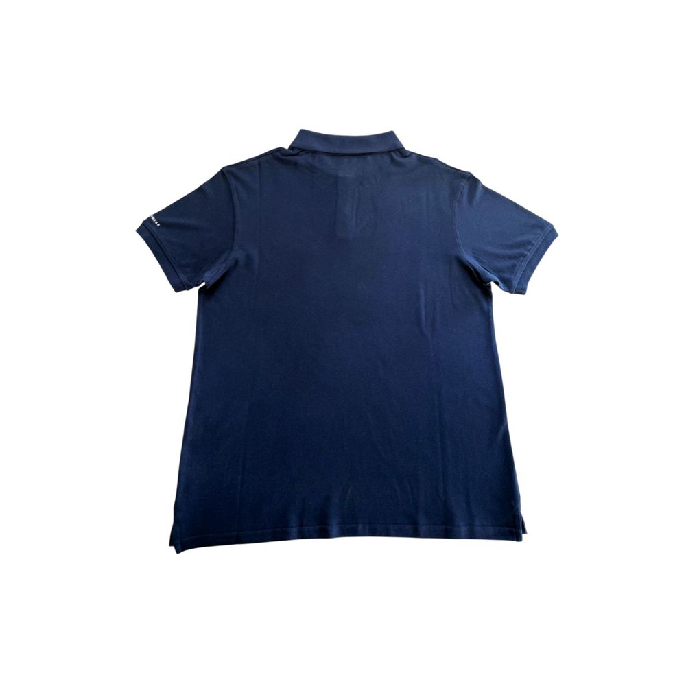 Blue Cotton Men Polo Shirt Trussardi Beachwear