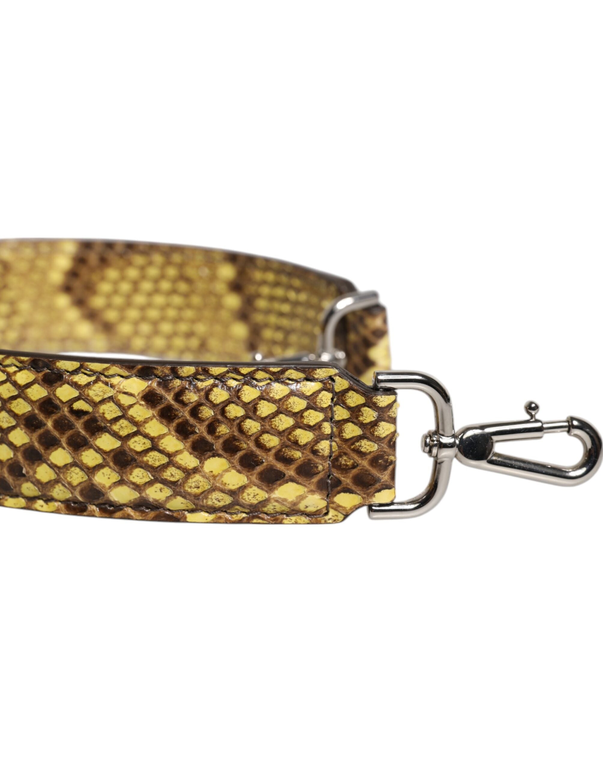 Yellow Exotic Leather Bag Shoulder Strap Dolce & Gabbana