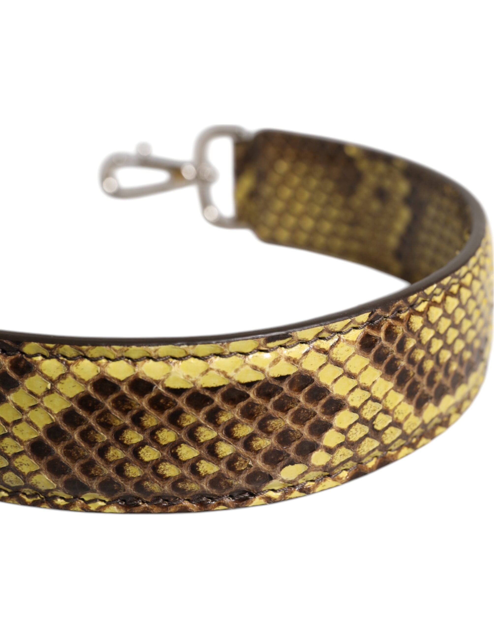 Yellow Exotic Leather Bag Shoulder Strap Dolce & Gabbana